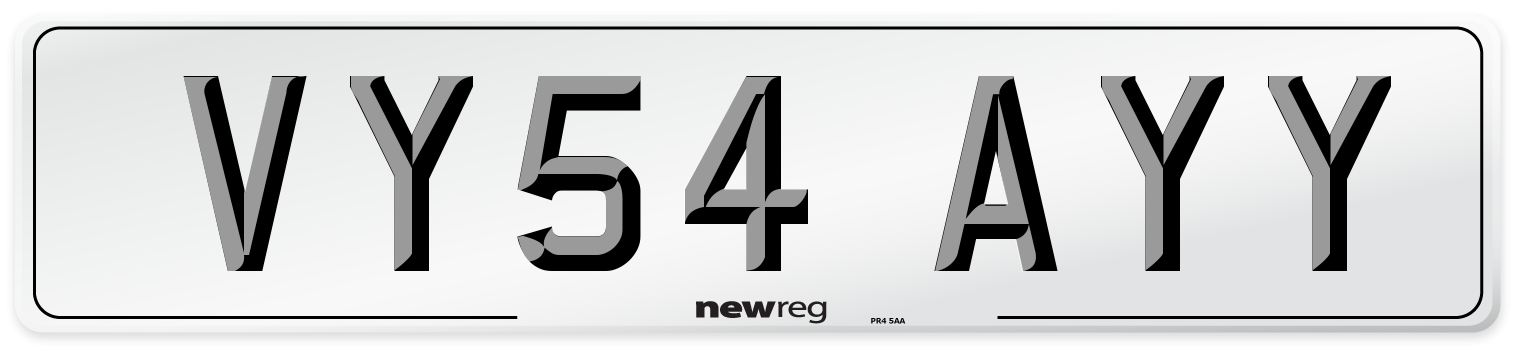VY54 AYY Number Plate from New Reg